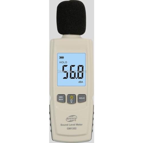 BENETECH GM1352 30-130dB Digital Sound Level Meter Noise Audio Volume Monitoring Test DB Decibels Detector With LCD Backlight