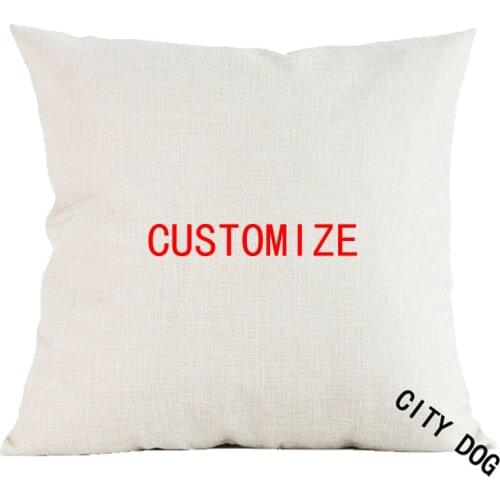 Customization Brand logo Picture Printed Cushion Cover Pet Personal Life Photos Pillow Cover Customize Gift Pillow Case New