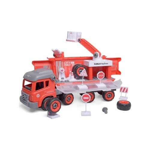 Children remote-controlled remote-controlled container truck 5 removable assembly electric drill screw screw 3-6 years old