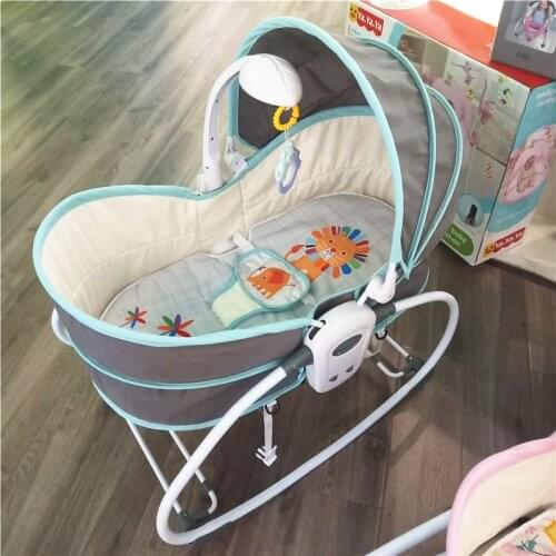 Five-in-one electric baby cradle shaking rocking chair intelligent bed baby reclining chair automatic comfort chair cradle