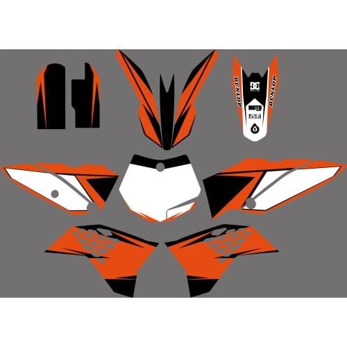 H2CNC GRAPHICS & BACKGROUND DECAL STICKER Kits For KTM SX 65 SX65 2009 2010 2011 2012 2013
