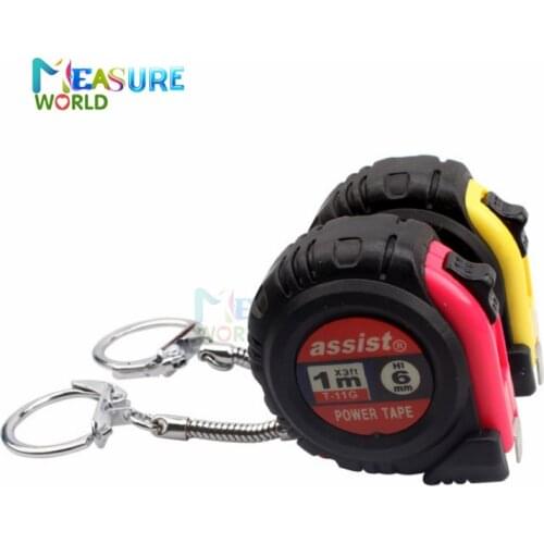1M/T22 Measure Tape Keychain Roulette Retractable Measuring Tool Construction Instument Pocket Centimeter Woodworking Ruler