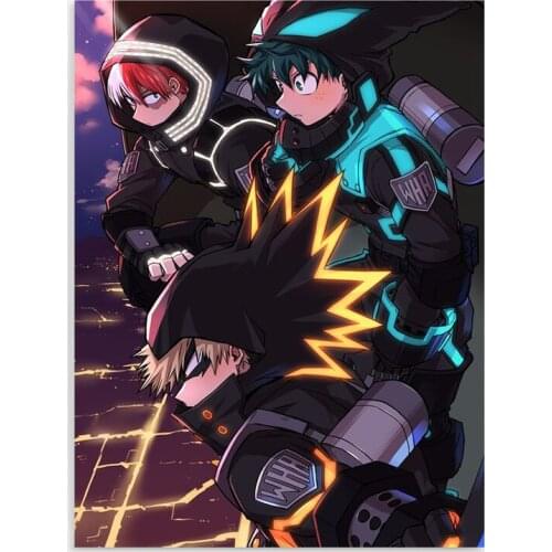 HD Prints My Hero Academy Canvas Painting Home Decoration Bedroom Modular Pictures Framed Wall Art Japan Anime Characters Poster