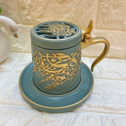 Ceramic Incense Burner Set Arabic Resin Middle East Ceramics Incense Holder Aromatherapy Furnace Home Decor Crafts Best Gift