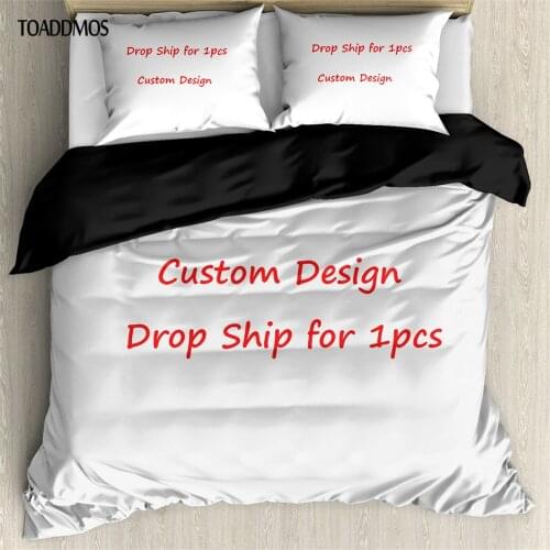 TOADDMOS Bedding Set 3Pcs/Set Pillowcase & Duvet Cover Custom Design/Logo/Text/Name Bedding Lining Home Decoration Soft Machine