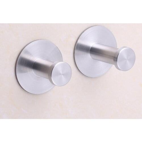 Open-hole-free Stainless Steel Clothes Hook, Door Hook, Coat Hook, Wall Hook, Nail-free Wall Hook Up