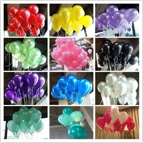 10Pcs birthday balloon 10 inch 1.5g latex balloon thickening pearl colorful party balloon party ball kids children toys wedding