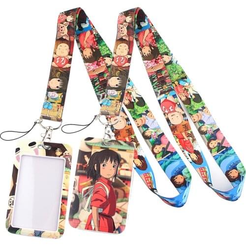 LT110 Anime Office Key lanyard Car Keychain Personalise Office ID Card Pass Gym Mobile Phone Key Ring Badge Holder Jewelry Gifts