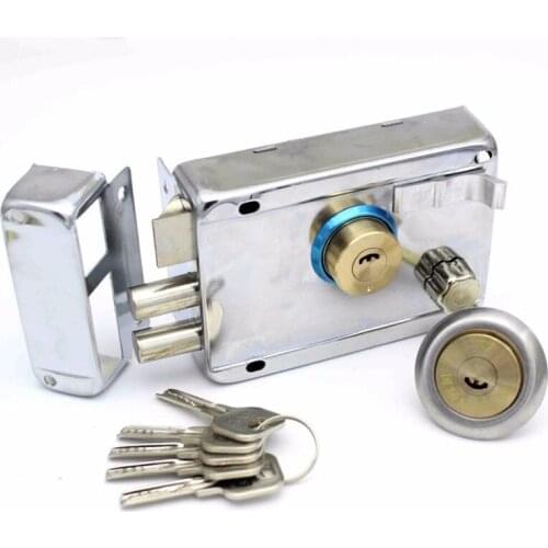 Best Exterior Iron Door Locks Security Anti-theft Lock Multiple Insurance Lock Wood Gate Lock For Furniture Hardware lock pick