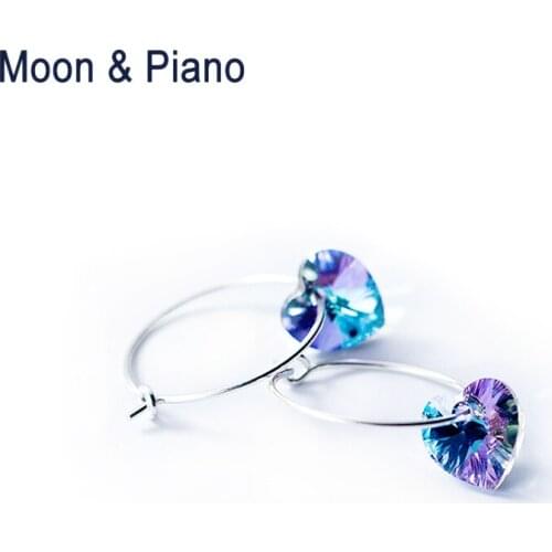 Fashion Korean Cubic Zirconia Hoop Earring For Girls Romantic Charm Hearts Shape Wedding Earrings For Women Fine Jewelry