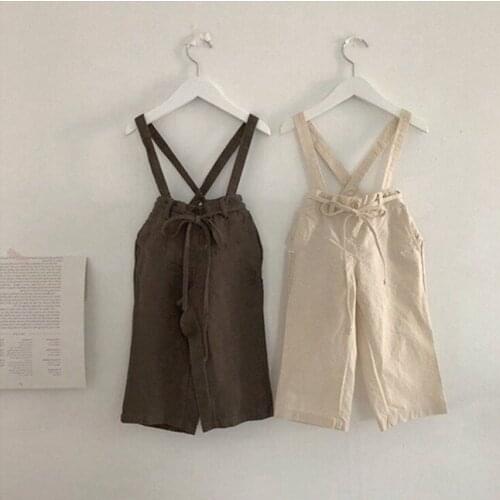 2020 spring and autumn Korean version of the parent-child fashion trendy wash wrinkle parent-child bib 20D611