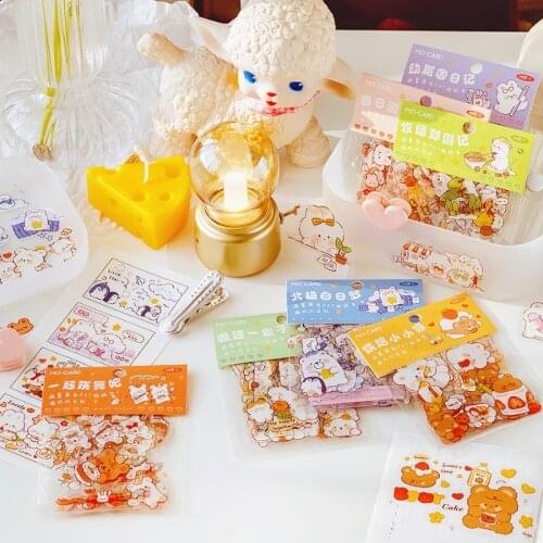 46 pcs/pack Kawaii animal family Sticker For Journaling Scrapbooking Planner Diary Albums Letter Decoration Label Sticker