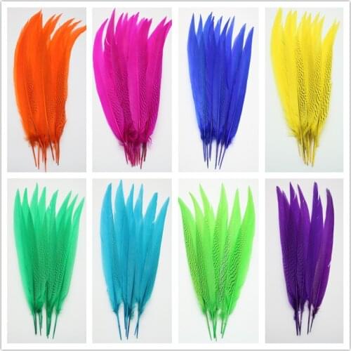 Natural Silver Pheasant Tail Feathers DIY Wedding Decorations 50-55CM 20-22Inch Lady Amherst White Silver Chicken Feathers Plume