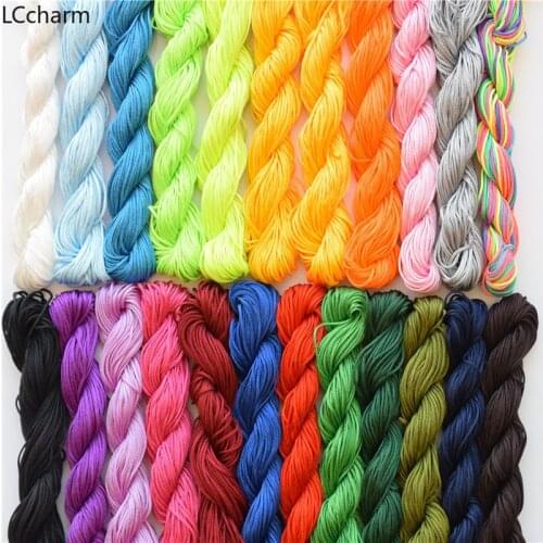 Chinese Knot Satin Nylon Braided Cord Rope Beads Macrame Handmade Weaved Thread Cords 1mm