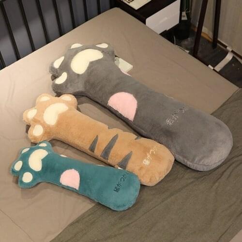Sofa Pillow Plush Toys Animal Cat Paw Cute Creative Long Soft Toys Break Nap Sleeping Cushion Stuffed Gift Doll For Kids