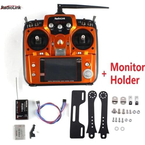 RadioLink AT10 AT-10 2.4G 10CH radio System Transmitter R10D Receiver PRM-01 Voltage Return Module for RC Airplane Helicopter