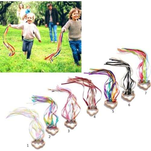 Rainbow Wooden Rattle Star Ribbon Hand Bell Baby Rattles Play Gym Wooden Montessori Toys Educational Toys Baby Stuff