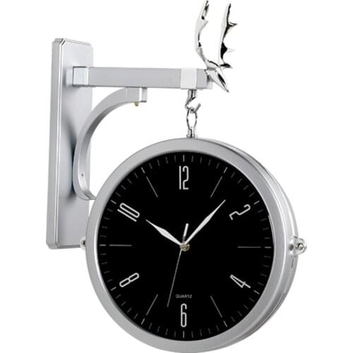 Luxury Double-sided Wall Clock Digital Nordic Modern Minimalist Wall Clock Silent Personality Art Wandklok Living Room WB50WC