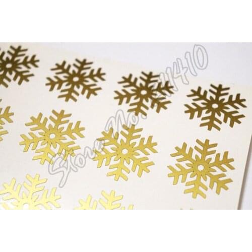 Christmas Decor 42 Snowflake Stickers Envelope Seal Invitation Seals Party Winter Window sticker Removable vinyl Wall Decal B308