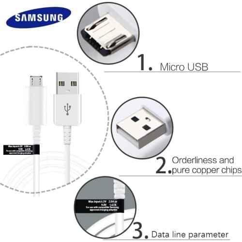 Samsung S6 S7edge Originele 2A 1.2 M Micro Usb Android 1.5 M Kabel Snelle Opladen Datakabel Adaptieve Voor Note2 note4 Note5 Not