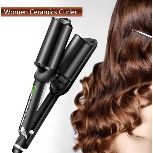 Hair Curler Fashion Three Tube Curling Iron Large Curlers Iron Big Wave Wand Ceramic Triple Barrel Curlers Corrugation For Hair