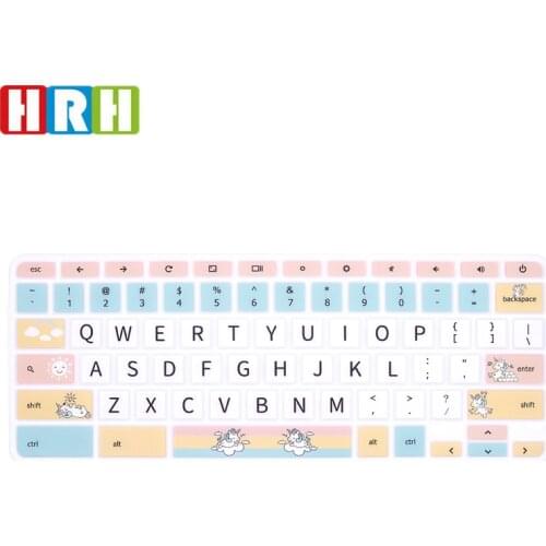 HRH Stylish Design Silicone Keyboard Covers Keypad Skin Protector Protective Film for Lenovo Chromebook C330 11.6" 2019/2018