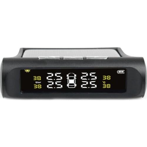 VSTM original solar USB TPMS LCD 4 external/internal sensor for SUV temperature alarm car tire pressure monitoring system