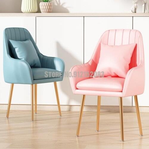 Nordic light luxury dining chair household makeup chair simple bedroom chair ins dining table stool backrest desk