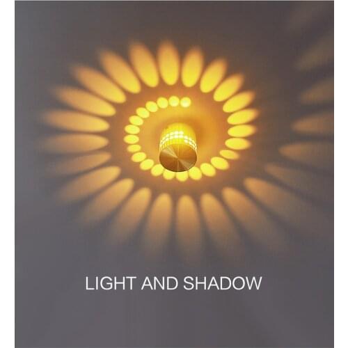 Modern LED Ceiling Light 3W RGB Wall Sconce for Art Gallery Decoration Front Balcony Lamp Porch Light Corridors Light Fixture