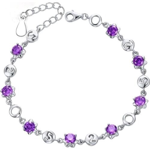 S925 Sterling Silver Bracelet I Love You Style Female Models Popular Design Style Jewelry for Girlfriend Gifts