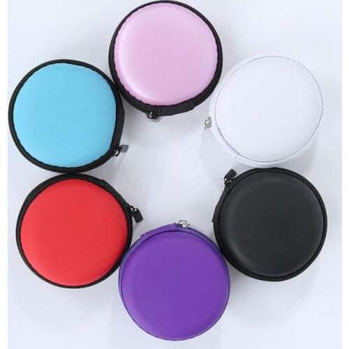 1pcs Mini Portable Earphone Protective Case Carrying Pouch Bag Headphone Box USB Cable Storage Box Wallet Earphone Accessories