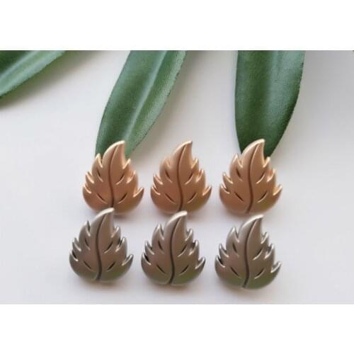 10pcs/lot One-Hole Flame Buttons Sewing-On Silvery /Golden Metal Buttons For Clothes Bag Fashion Craft DIY Decoration 15*18MM