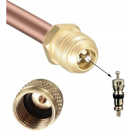 10pcs Air Conditioner Refrigeration Access Valves 6mm OD Copper Tube Filling Parts
