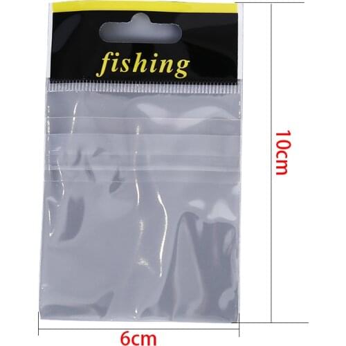 100pcs fishing lures bag Ziplock Self Seal Zipper Plastic Retail Packing Poly Bag Zip Lock Bag Package Fishing Tackles