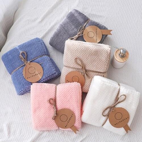 2 Sizes Large Coral Velvet Luxury Bath Towel Washcloths Highly Absorbent Quick-drying Microfiber Thicken Bathroom Shower Towels