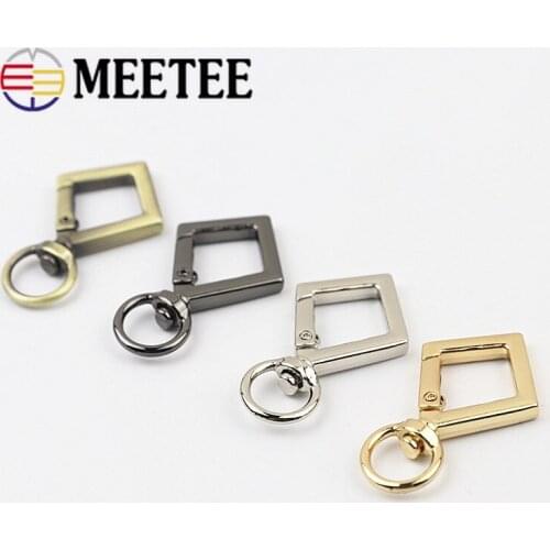 5/10pcs 11mm Metal Strap Buckles Bag Hooks Hanger Spring Keyring Dog Collar Webbing Swivel Trigger Clasp DIY Leather Crafts