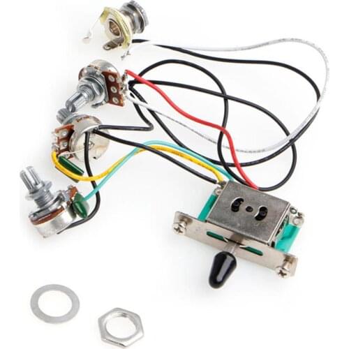 5-Way Switch 250k Pots Knobs Wiring Harness Pickup for Strat Guitar
