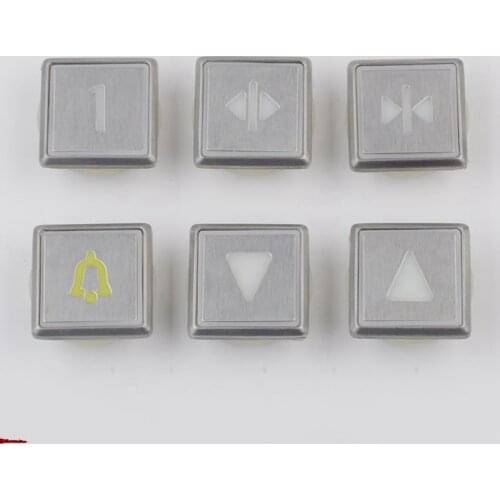5pcs KONE Elevator Button Square White Red Light Stainless Steel Digital Arrow Braille Floor Call AQ1H787