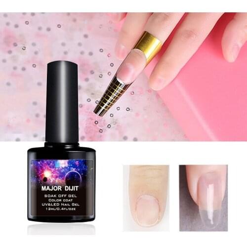12ml Acrylic Poly Extension Gel Quick Building Gel Polish 6 Color Clear Pink Nude Nail Tips Builder UV Gel Camouflage Nail Art