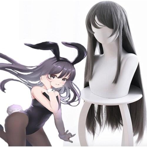 Anime Rascal Does Not Dream Of Bunny Girl Senpai Cosplay Wig Mai Sakurajima Cosplay Wigs Heat Resistant Synthetic Halloween Wigs