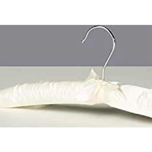 Satin Padded Hangers for Delicate Wedding Dresses Silk Hangers with Anti-Rust Swiveling Chrome Hook for Winter Sweaters