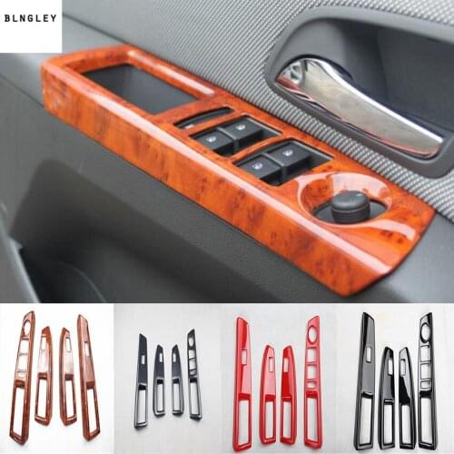 4pcs/lot ABS carbon fiber grain or wooden grain car window lift panel decoration cover for 2009-2013 Chevrolet Chevy Cruze