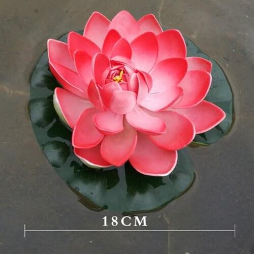 Artificial Floating Flowers Lotus China-Style Simulation Chic Lotus Lifelike Water Lily Micro Landscape Home Garden Decor