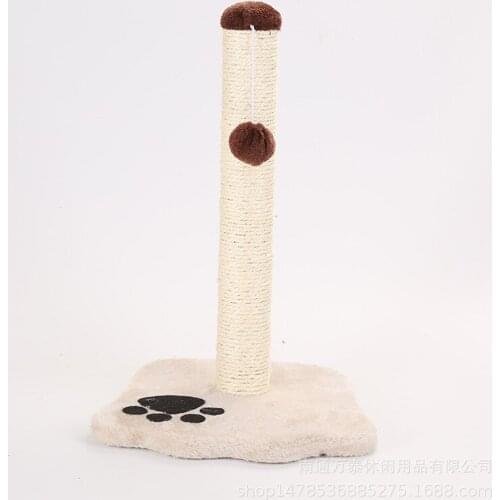 Cat climbing post cat scratching board small sisal pet toy rice white with claws detachable assembly