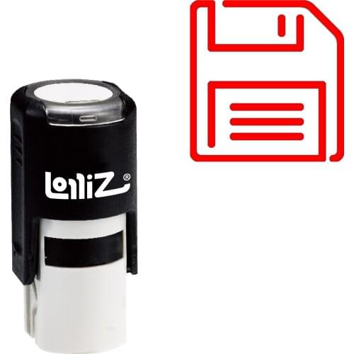 LolliZ Floppy Self-Inking Rubber Stamp - Modern Symbol Series
