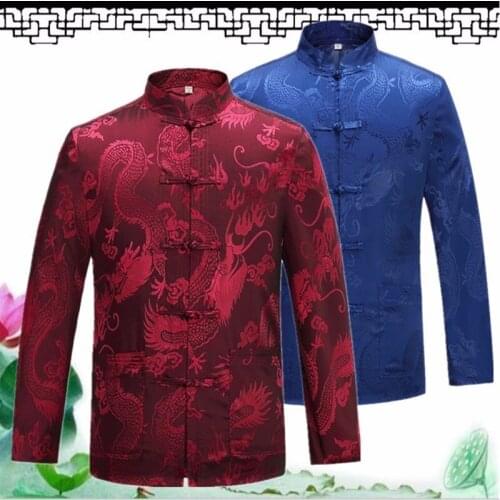 Mens Shirt Blouse For Men Kung Fu Wushu Martial Arts Chinese Frog Button Top Kung Fu Uniform Martial Arts Kungfu Clothes