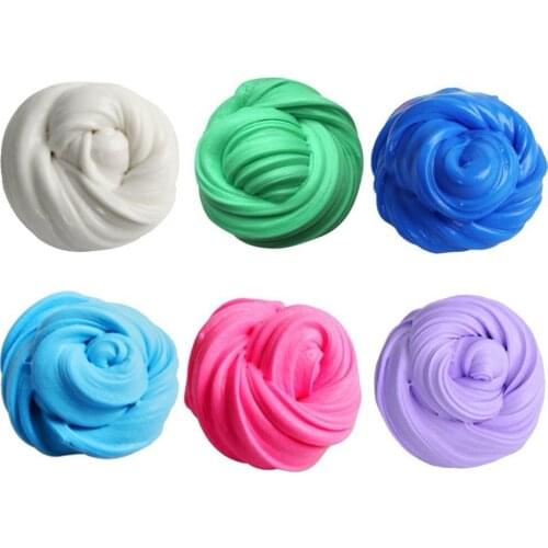 2019 DIY Fluffy Slime Box Supplies Soft Clay Floam Scented Stress Relief Cotton Release Clay Plasticine Toys for children