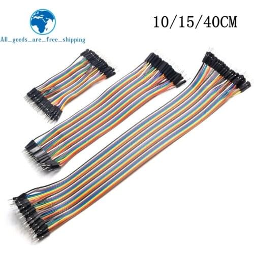 TZT Dupont Line 10cm/15CM/40CM Male to Male+ Female to Male +Female to Female Jumper Wire Dupont Cable for arduino DIY KIT