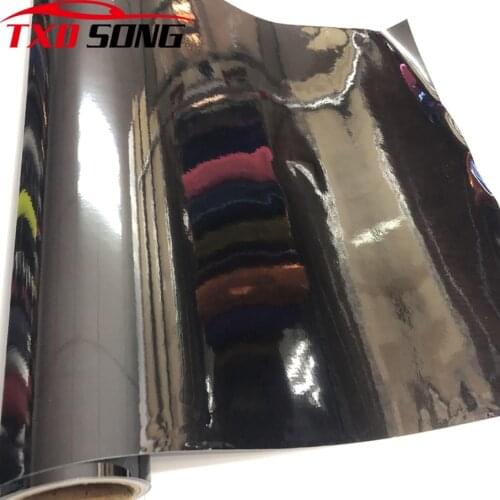 Strechable Black mirror Chrome Vinyl Car wrapping Sticker films auto mirror vinyl car decoration Vinyl with air bubble free