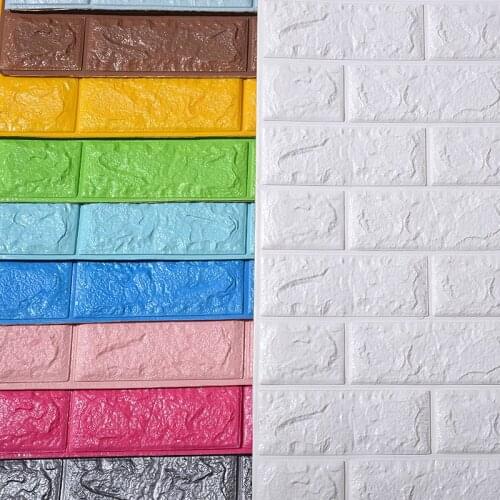 Self adhesive Wallpaper Peel and Stick 3D Wall Panel Living Room Brick Stickers Bedroom Kids Room Brick Wall Papers Home Decor